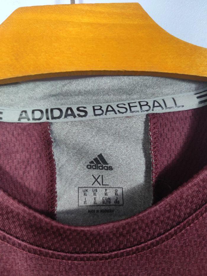 Pull Adidas DC Baseball Vintage Bordeaux Logo Brodé Taille XL Homme - photo numéro 5