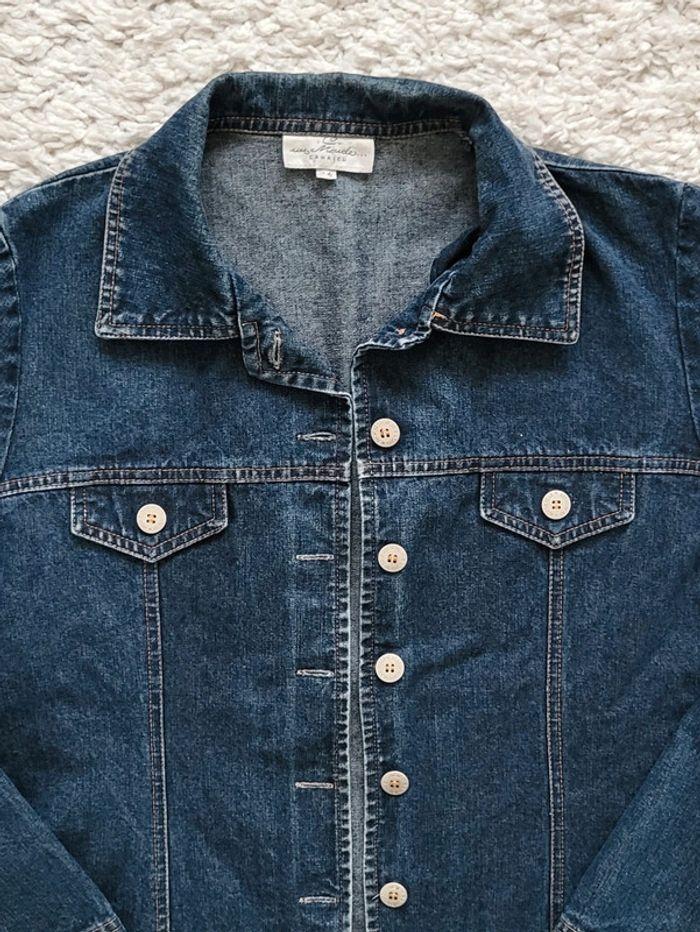 Veste en jean bleue foncée Camaïeu Taille 42 - photo numéro 2