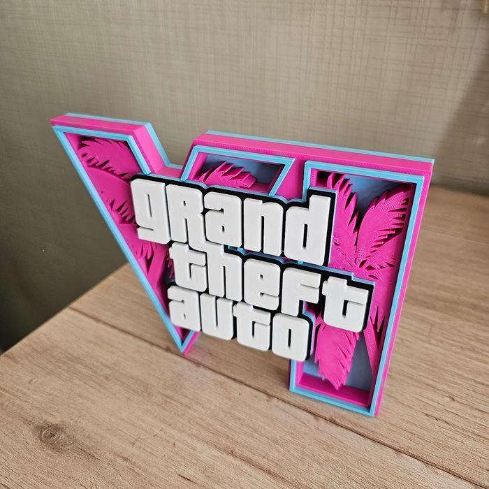 Figurine logo GTA grand theft auto 17x13cm FanArt - photo numéro 4