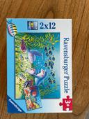 Puzzle ravensburger 2x12 pièces