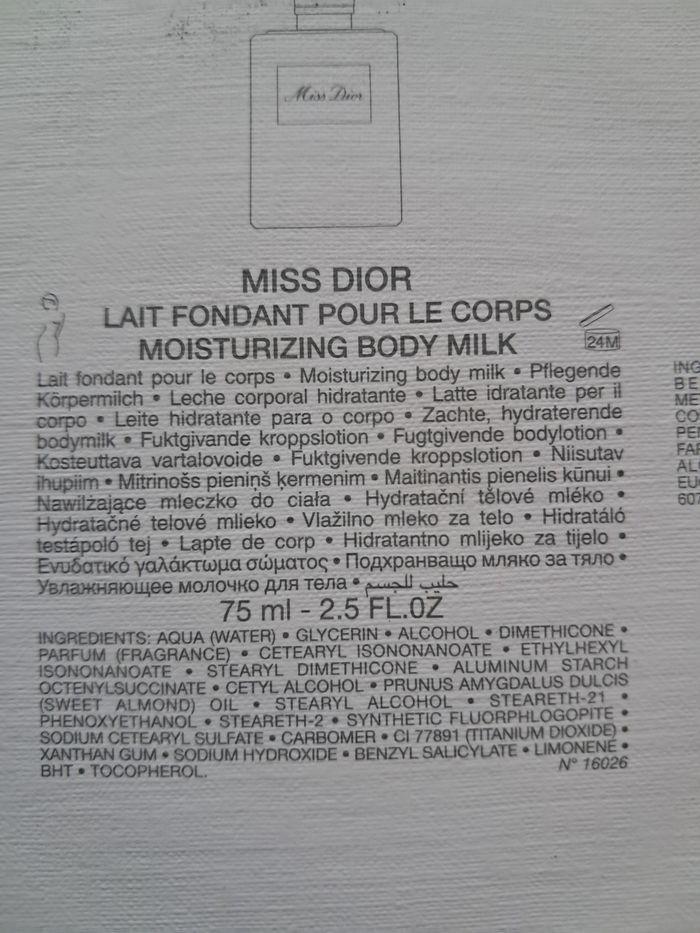 Lait fondant pour le corps miss dior 75 ml neuf - photo numéro 4