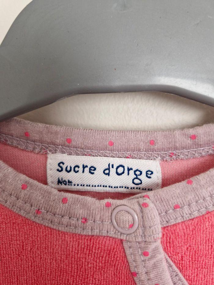 Pyjama bébé fille Rose avec détails gris 3 mois 60 cm Sucre d'Orge - photo numéro 4