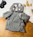 Manteau gris à capuche