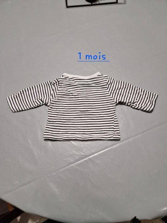 Tee shirt longue manche 1 mois - photo numéro 2