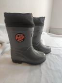 Bottes de pluie/hiver Bejo grises motif fusée intérieur fourré 23 parfait état