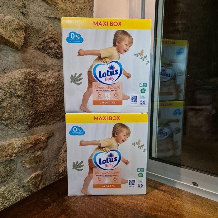 Lot 2 cartons Lotus Baby Taille 6 : 112 Couche culottes pants - photo numéro 2