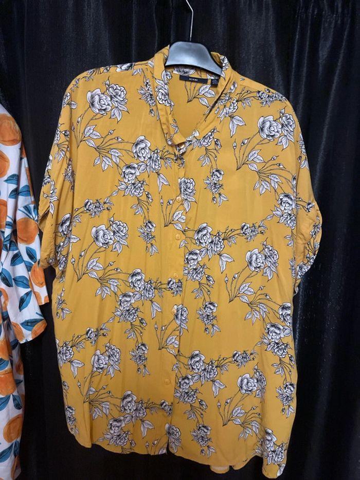 Chemise jaune à fleurs - photo numéro 1