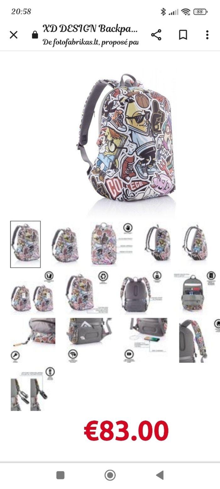 A saisir, Sac a dos " design graffiti"  ( bien lire merci) - photo numéro 5