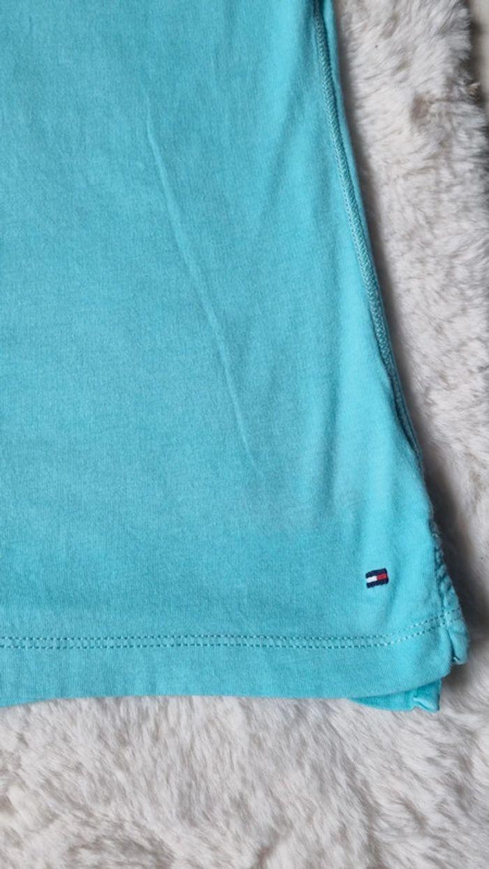 T shirt Tommy Hilfiger bleu turquoise - photo numéro 3