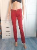 Pantalon DDP femme couleur rouge Noël taille S 36