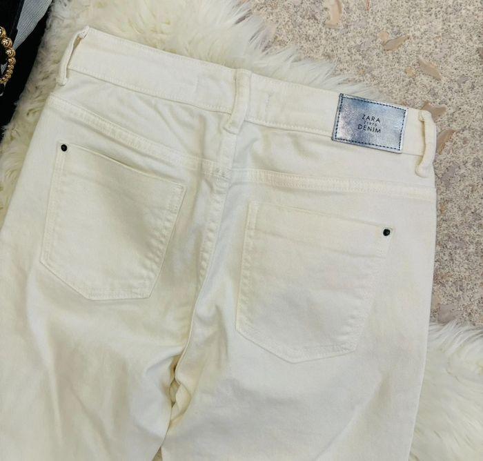 Magnifique pantalon jean blanc Zara XS femme ado - photo numéro 5