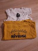 Lot de 2 tee shirt manche longue 4 ans