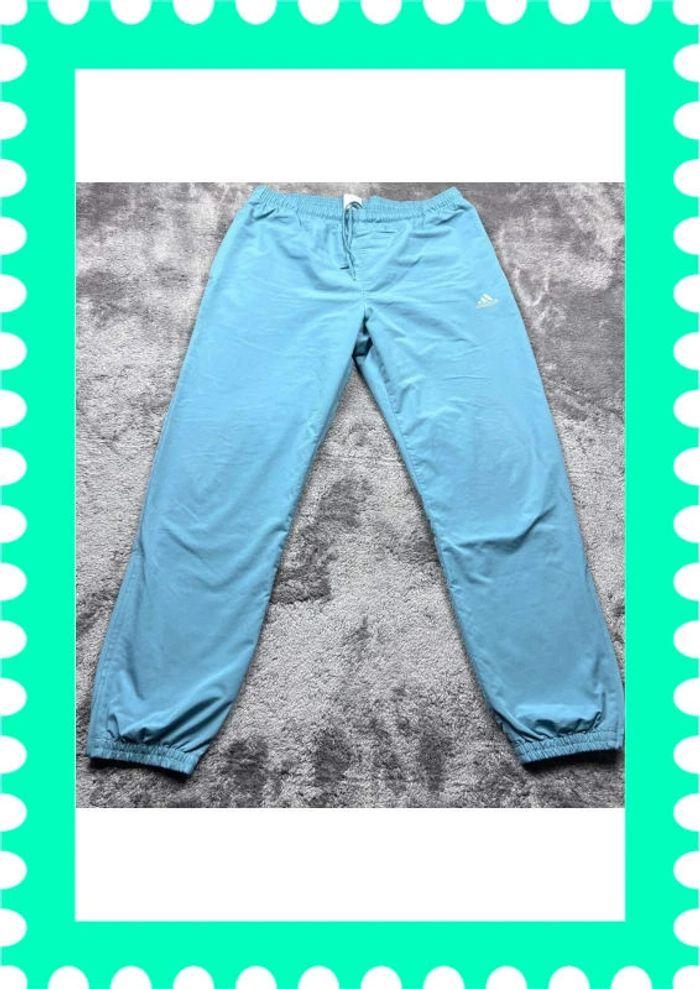 👕 Track Pant Pantalon survêtement jogging Vintage Adidas logo brodé Turquoise Taille XL 👕 - photo numéro 1