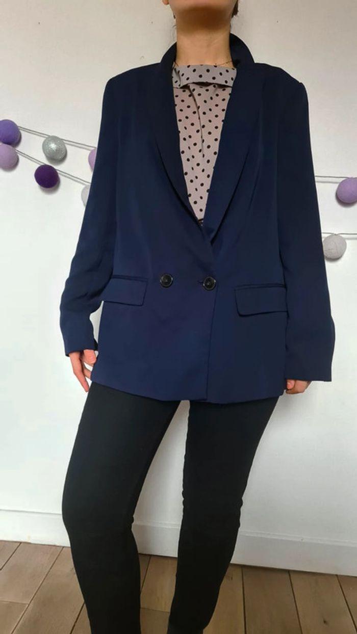 Blazer bleu marine Zara - Taille S - photo numéro 1