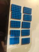 Lego 10 plaques 4*6 bleues neuves ref 3032