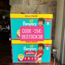 Lot 2 cartons Pampers Taille 6 : 192 Culottes couches Pants