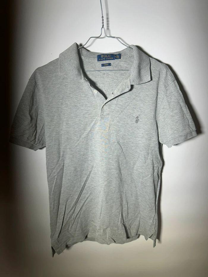 Polo Ralph Lauren gris slim fit - photo numéro 1