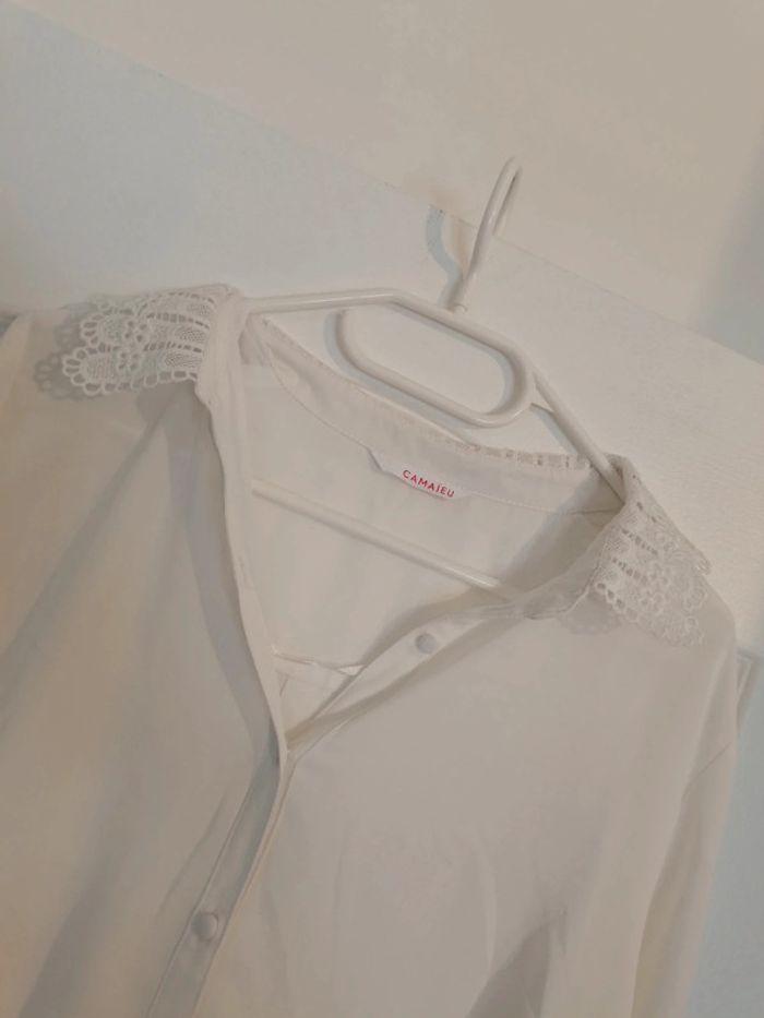 Blouse col brodé camaieu - photo numéro 2