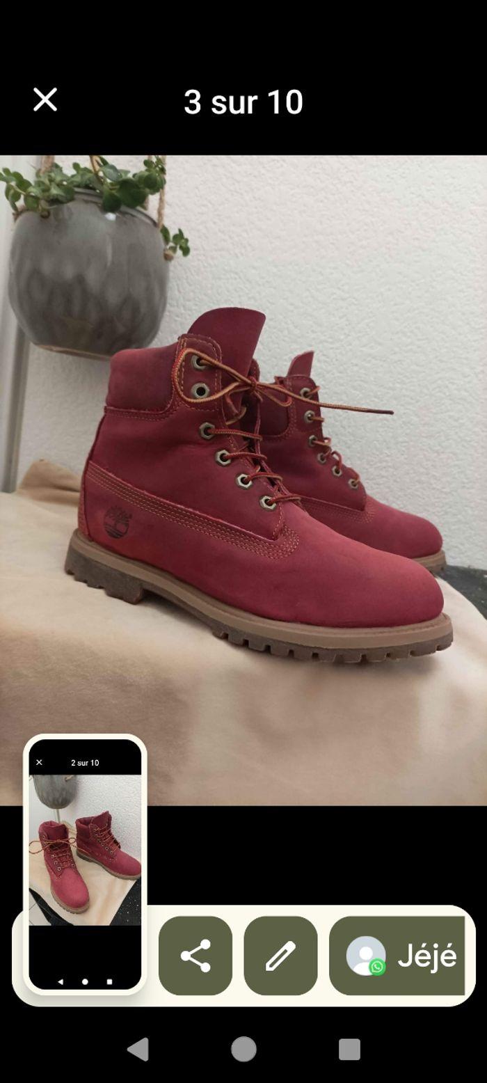 Timberland 6inch framboise 38 - photo numéro 1