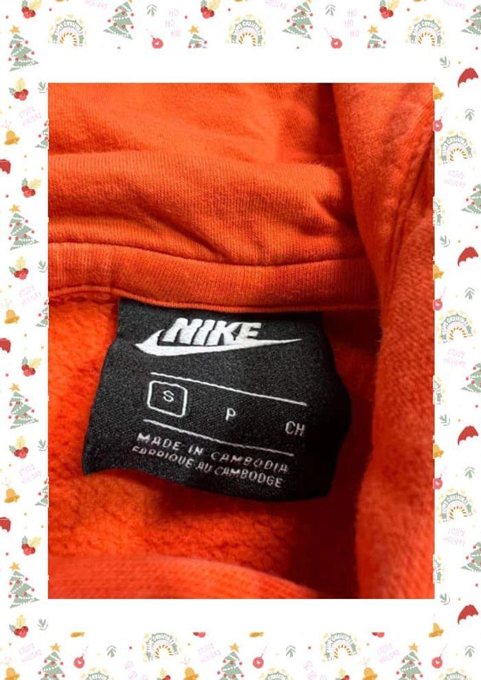 👕 Sweat à capuche Nike logo brodé Orange Taille S 👕 - photo numéro 7