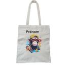 Tote Bag 36x42 cm Singe Fun Lunette Casquette