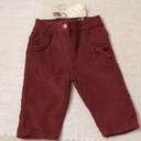 Joli petit pantalon velours faim Bordeaux framboises jamais porté