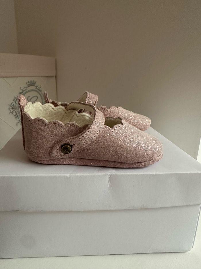 Tartine et chocolat Ballerine rose cuir pailletée - photo numéro 5