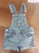 Combi short en jeans