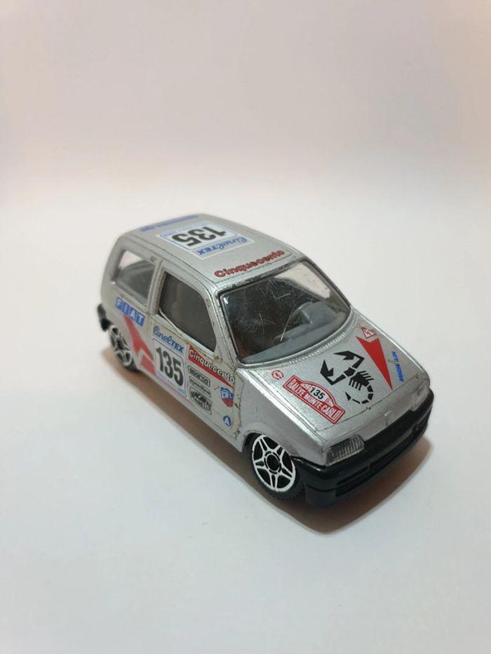 Burago Fiat Cinquecento, Rallye Monte Carlo, 1/43, Made in Italy - photo numéro 3