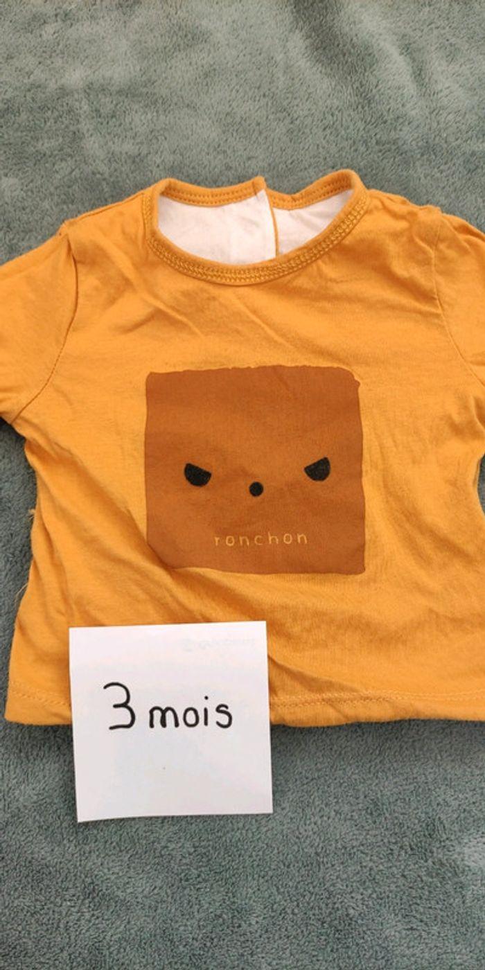 Tee shirt garçon 3 mois réversible - photo numéro 2