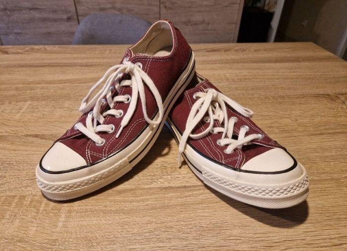 converse basses bordeaux, pointure 40, très bon état, peu portées - photo numéro 1