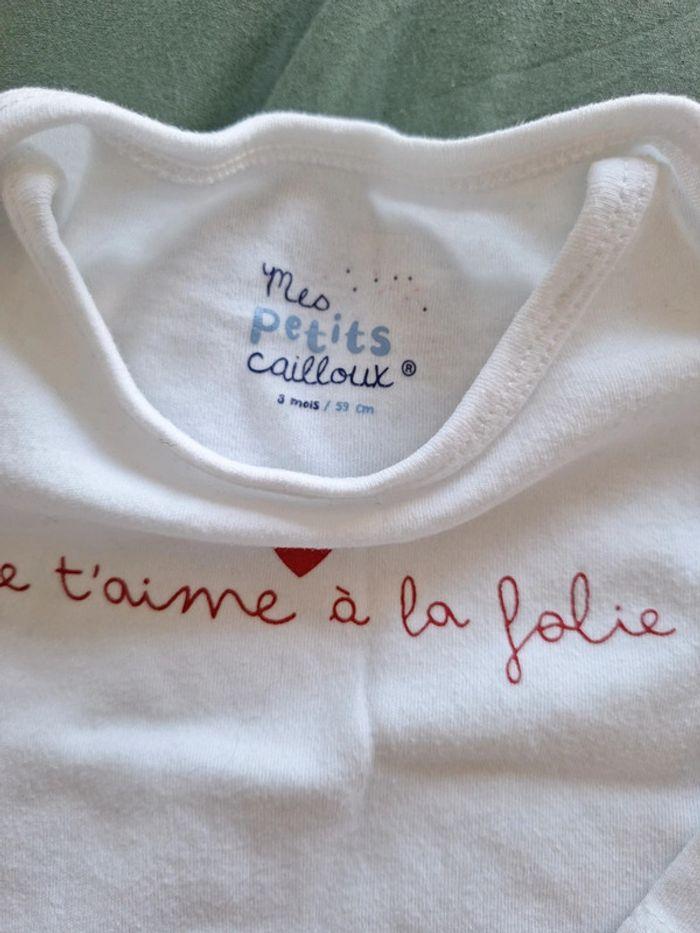 Bodie et tee shirt 3 mois 59 cm Mes petits cailloux - photo numéro 6