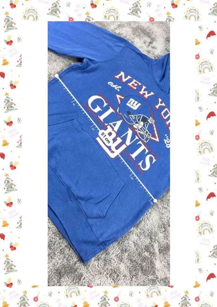 👕 Sweat à capuche Veste University Rare Vintage y2k 90s 2000s New York Giants bleu Taille S 👕 - photo numéro 4