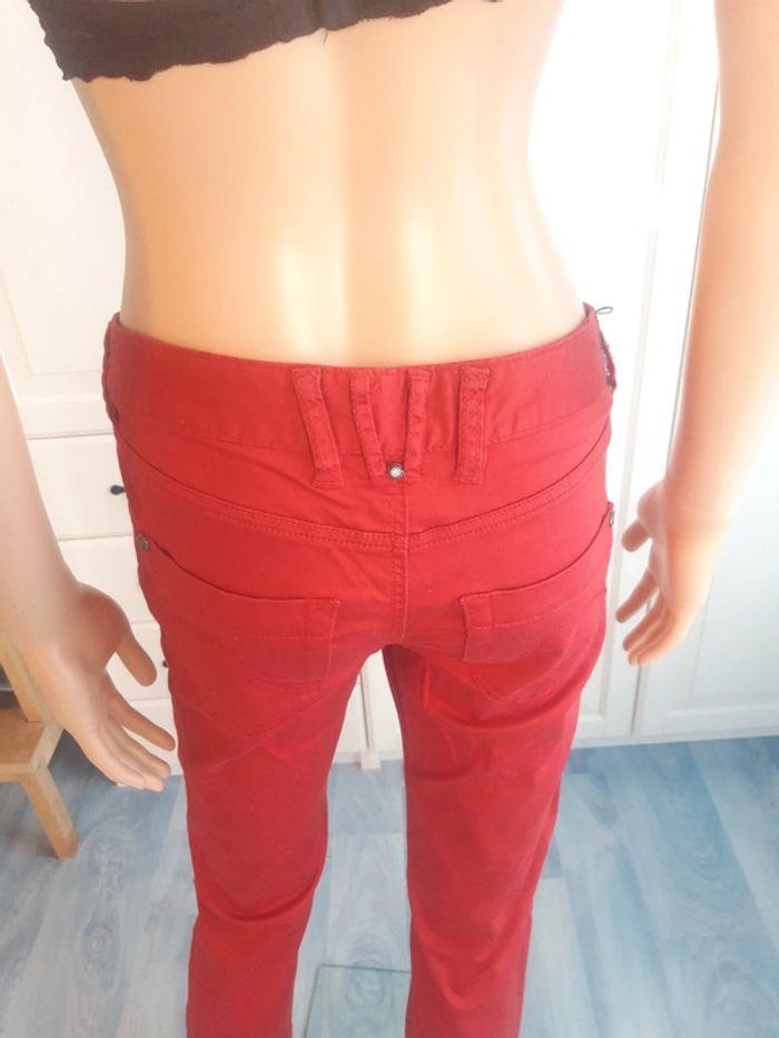 Pantalon DDP femme couleur rouge Noël taille S 36 - photo numéro 7