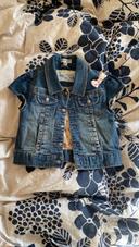 Veste jean dans manche 4 ans