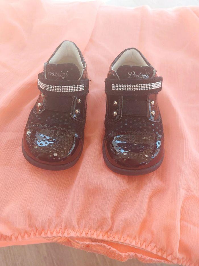 Chaussure premiers pas  bébé vernie noire - photo numéro 7