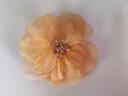 Pince barrette cheveux fleur orange abricot