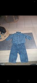 Chemise et jean taille 6 mois