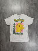 T-shirt Pikachu Licence Pokémon Vintage Blanc Taille M Homme