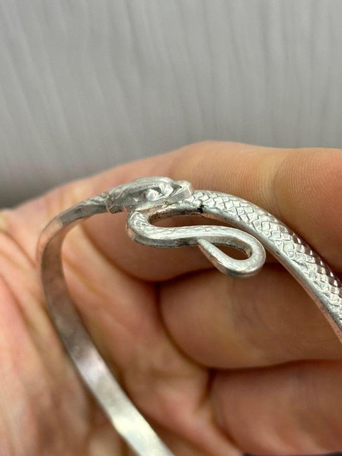 Bracelet atypique vintage en argent , animaux serpent - photo numéro 8