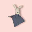 Doudou lapin chien mouchoir rayé Mailou