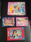 Lot 4 puzzles disney