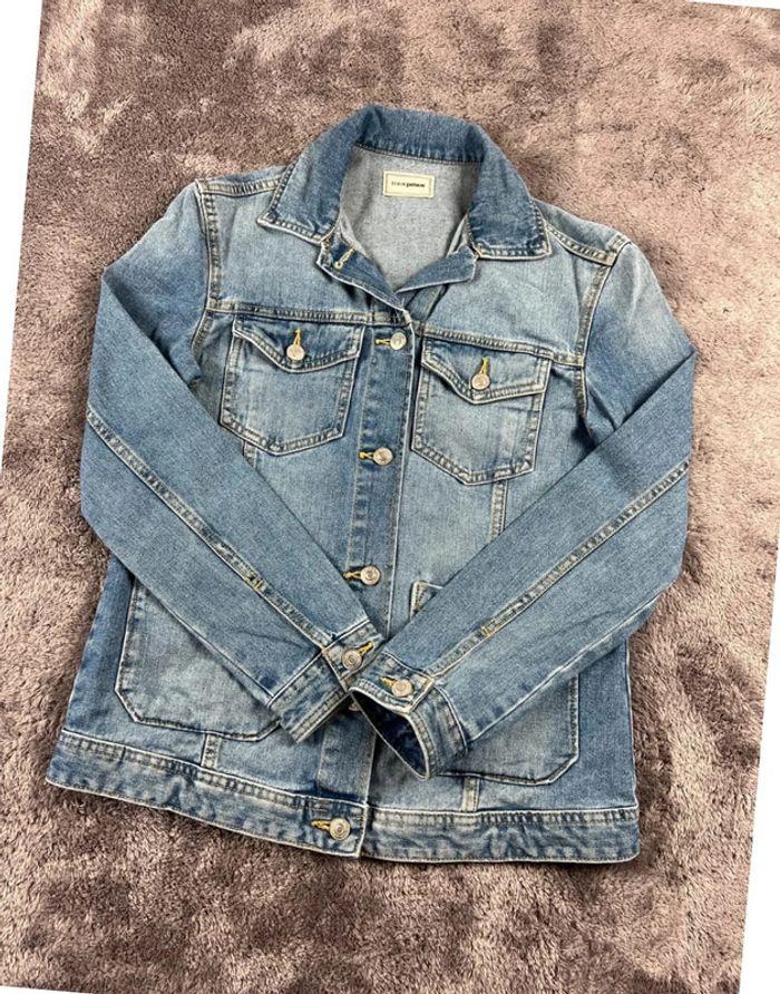 👕 Veste en Jeans vintage y2k Bleu Clair Taille XS 👕 - photo numéro 1