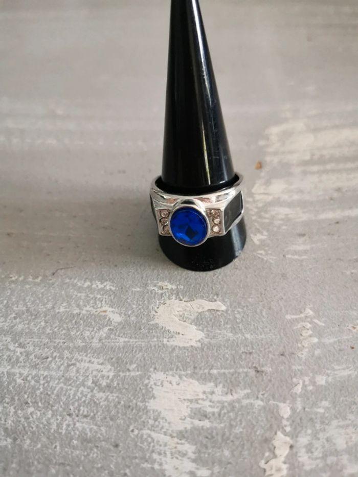 Bague homme pierre bleue T11 - photo numéro 1