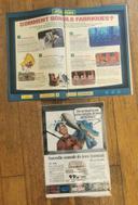 Lot ancienne publicité console amstrad + article jeux video