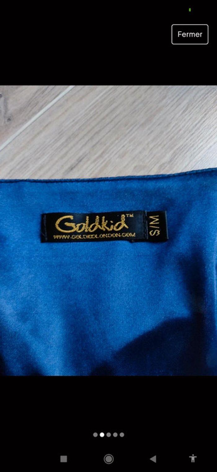 Robe viscose bleu marine motif oiseaux goldkid taille s/m - photo numéro 2