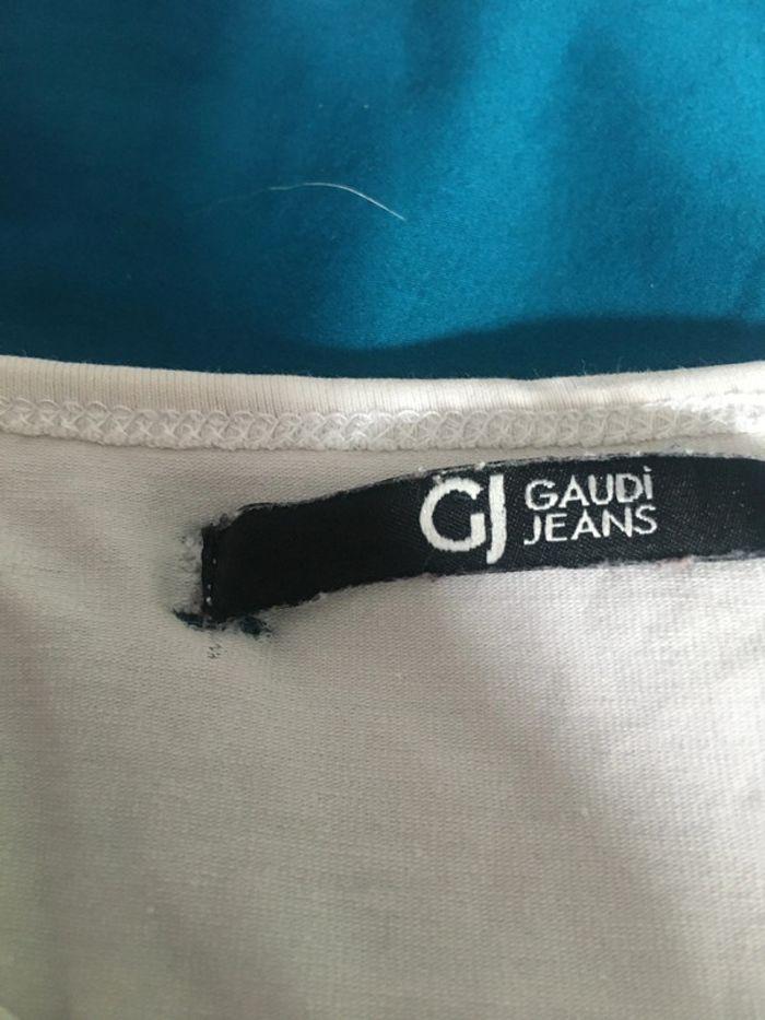 t-shirt blanc gaudi jeans - photo numéro 2