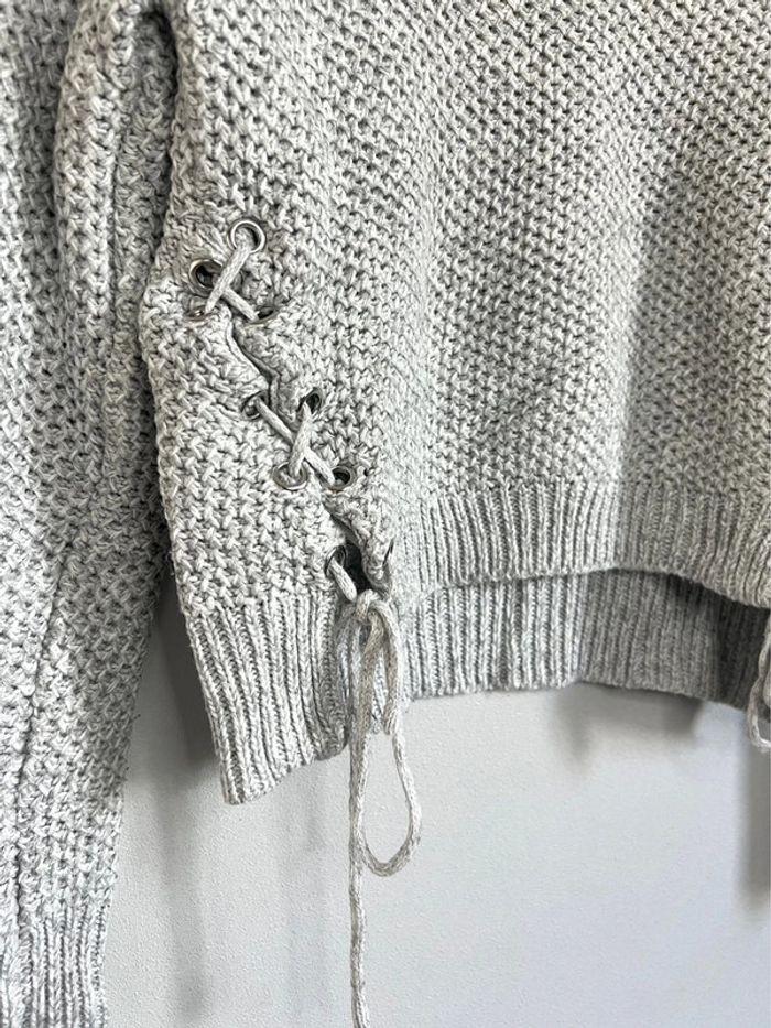 Pull en maille gris clair Jennyfer - photo numéro 2