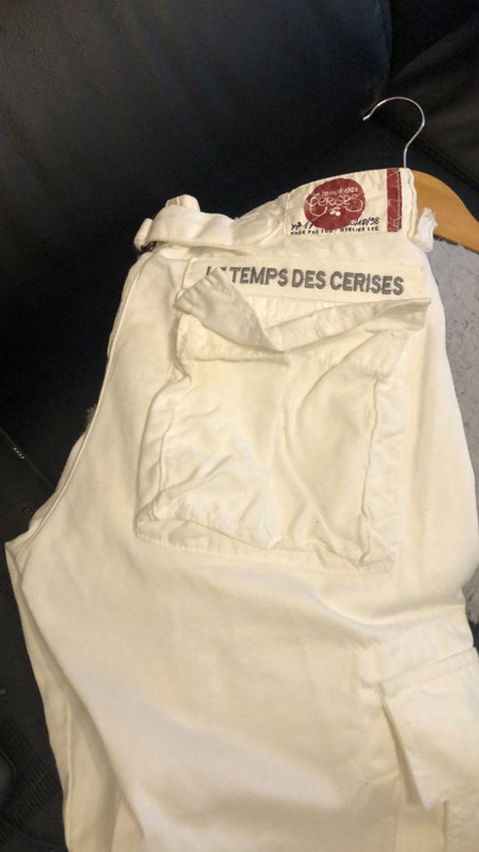 Pantalon treillis authentique Le temps des cerises blanc taille 25 - photo numéro 1