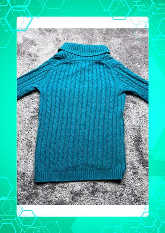 👕 Sweat torsadé L.L Bean Vintage Femme Turquoise Taille XS 👕 - photo numéro 2